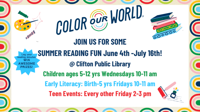 Join us for Summer Reading June 4th through July 16